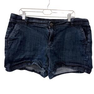 Liz Claiborne Dark Wash Denim Blue Jean Shorts Size 18